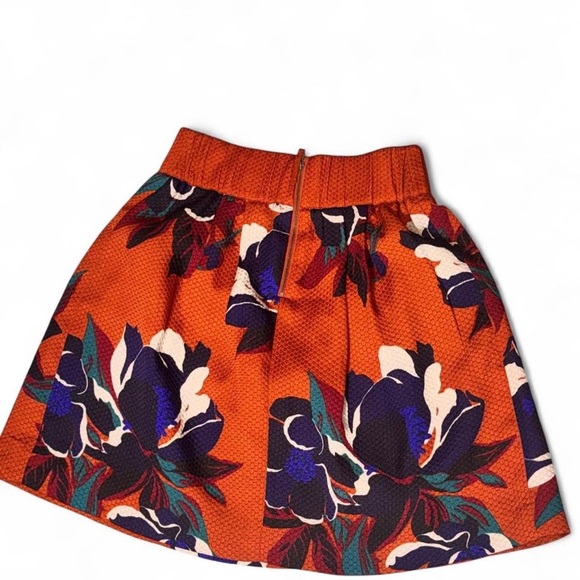 Maeve Orange Floral A-Line Skirt - Picture 4 of 6